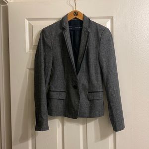 Zara Women’s Blazer With Faux Leather Trim